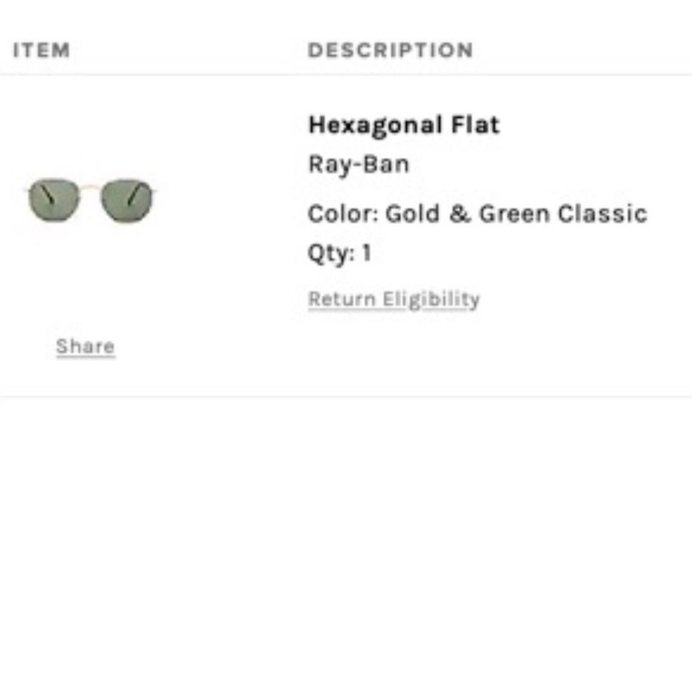 Hexagonal Flat Ray-Ban - Picture 4 of 5
